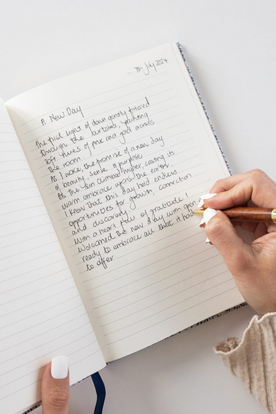 Linen Bound Journal Bluebloom Ivy