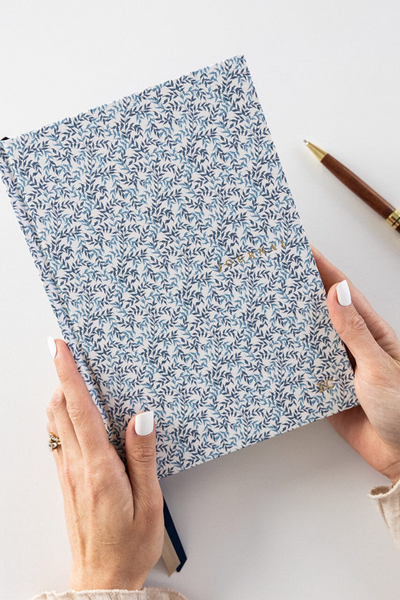 Linen Bound Journal Bluebloom Ivy