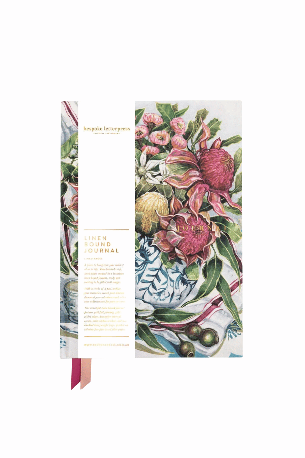 Linen Bound Journal Waratah