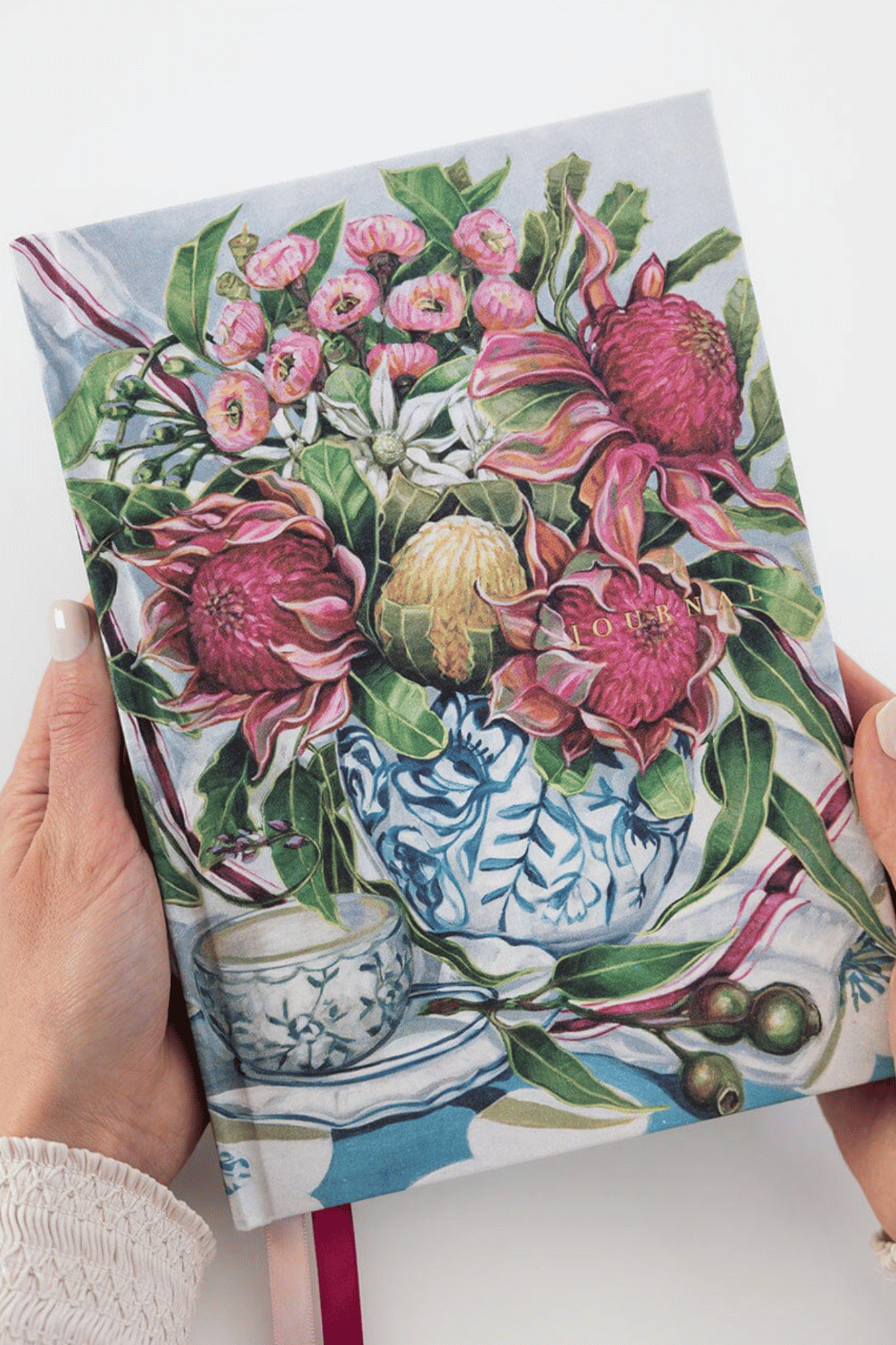 Linen Bound Journal Waratah