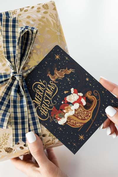 "Merry Christmas" Christmas Card (Starry Night)