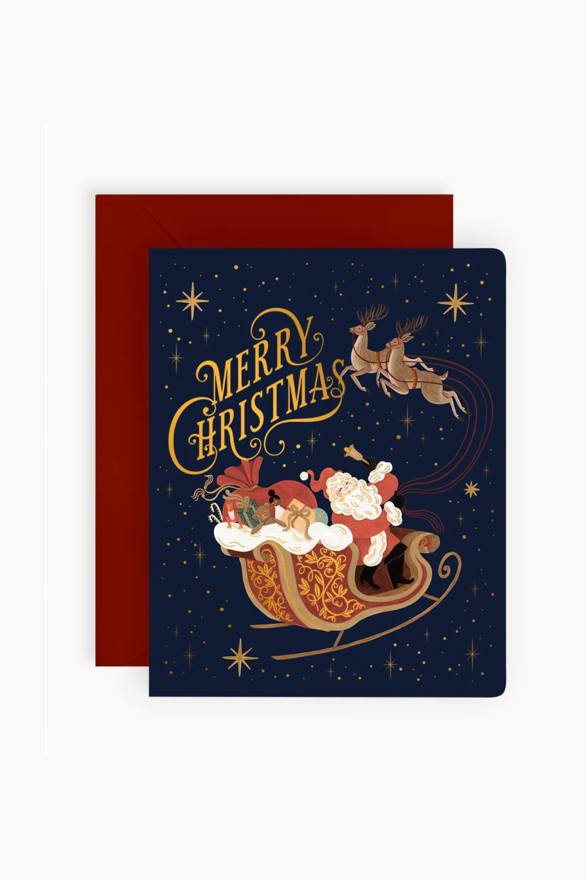 "Merry Christmas" Christmas Card (Starry Night)