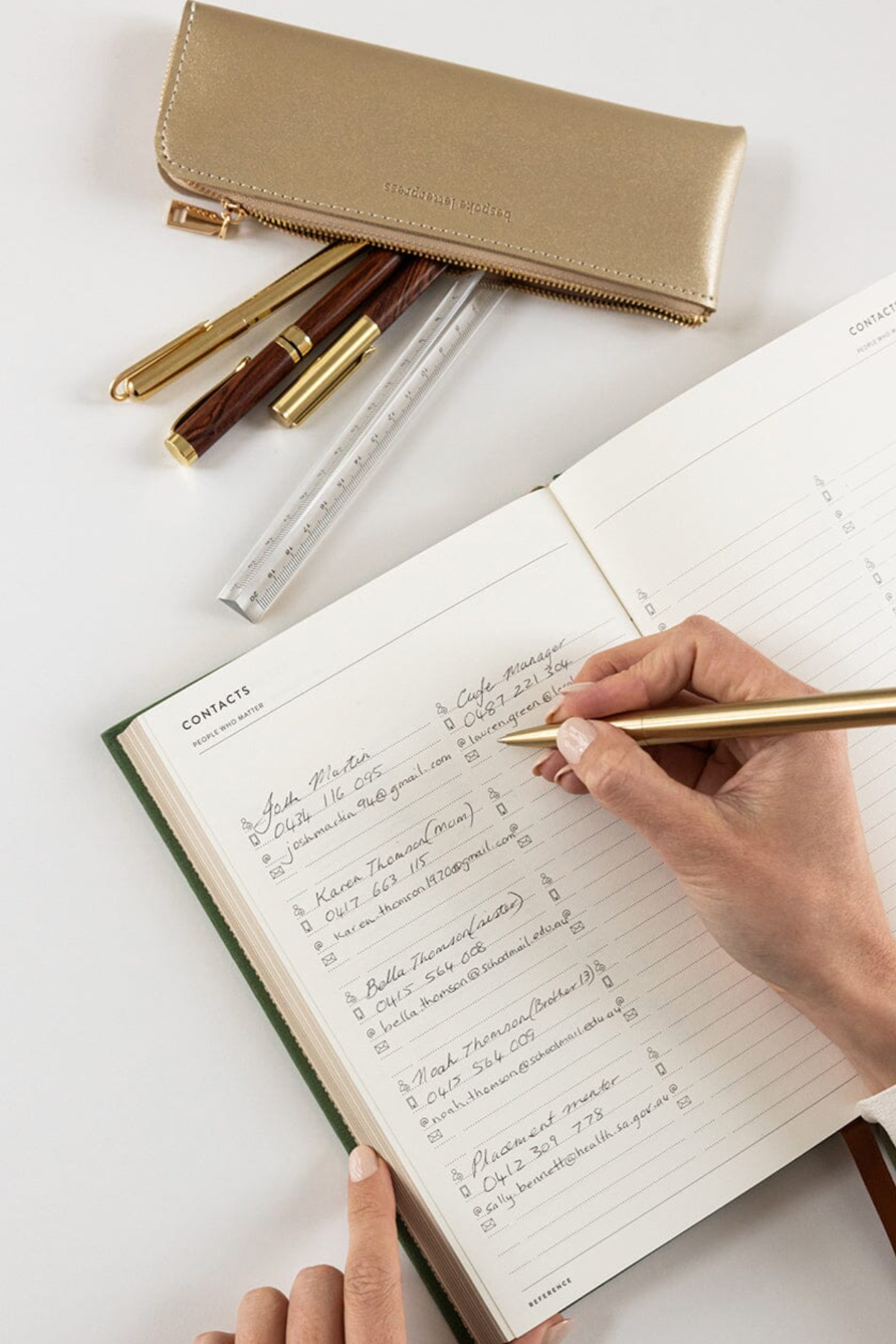 Pencil Case Slim Gold