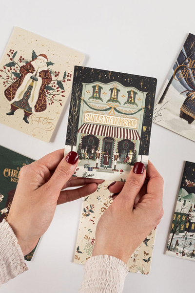 Santas Toy Workshop Christmas Card