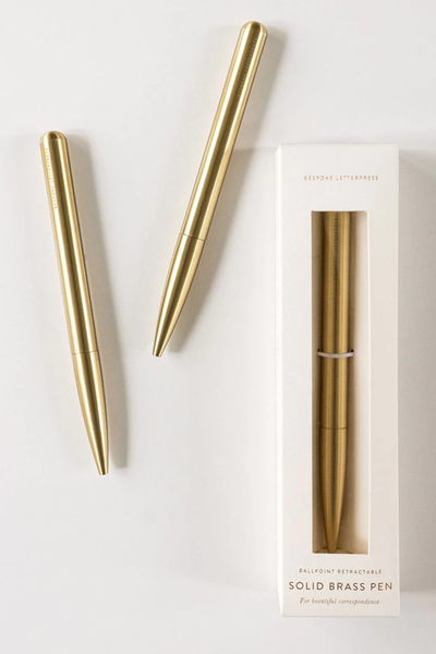 Solid Brass Ballpoint Twist Pen