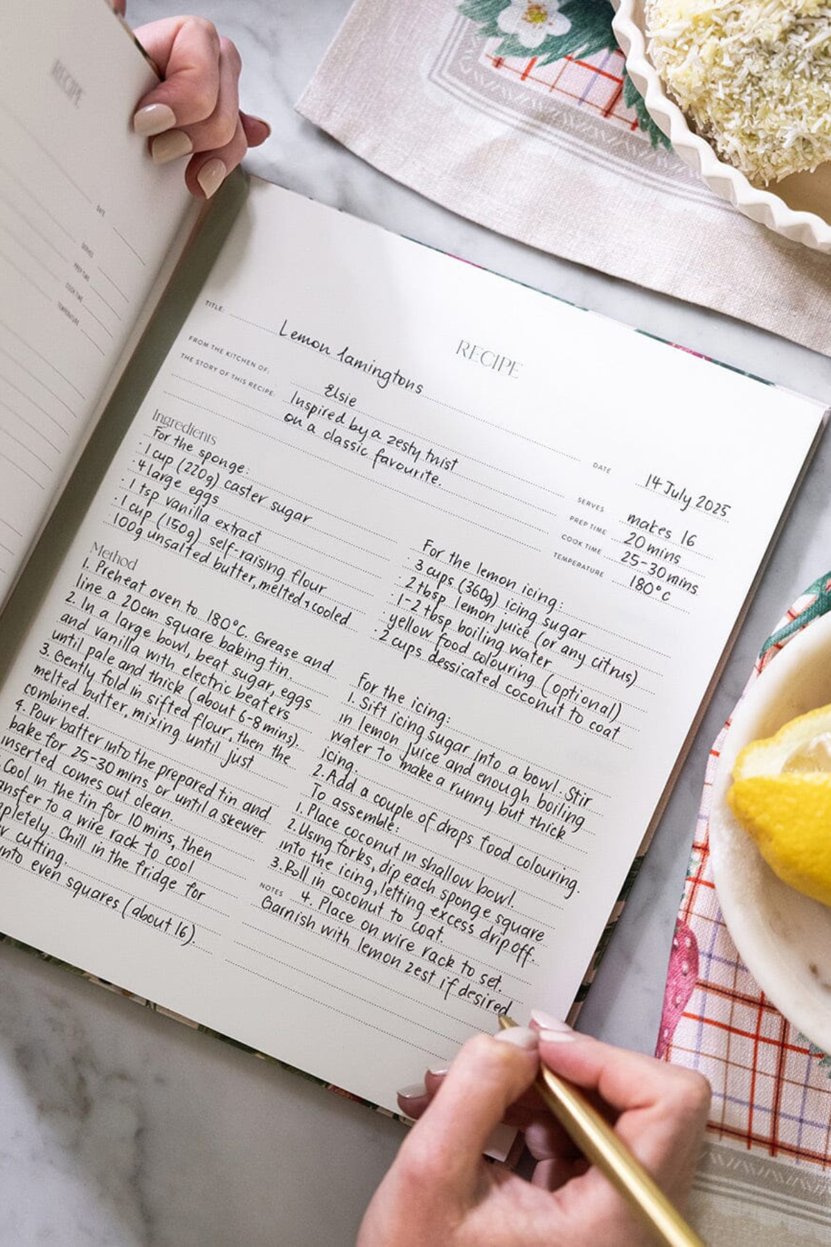Heirloom Recipe Book Journal Strawberries