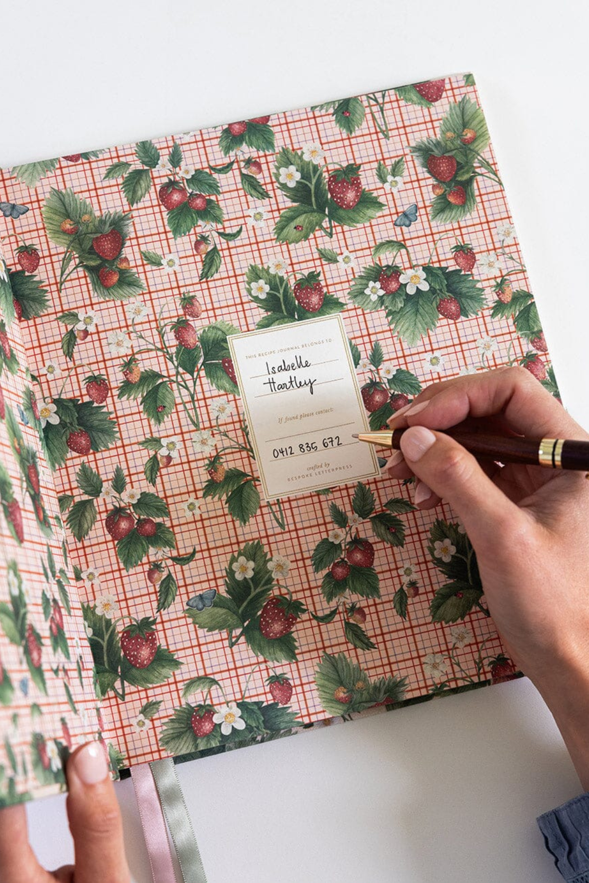 Heirloom Recipe Book Journal Strawberries