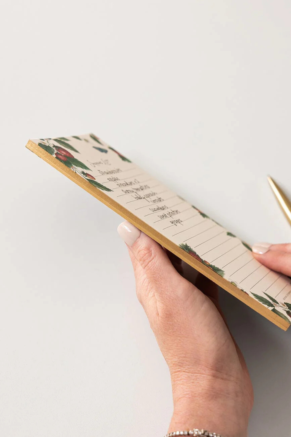 Strawberries Shopping List Notepad