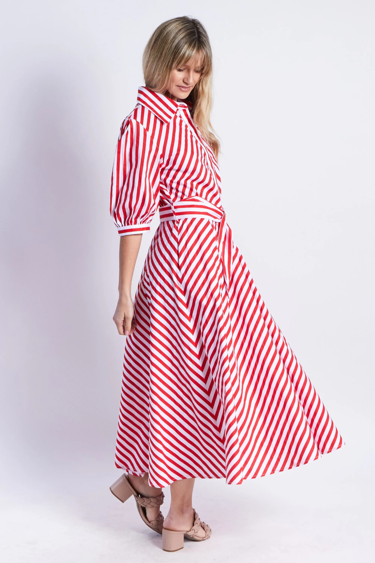 Bianca Dress Red Stripe