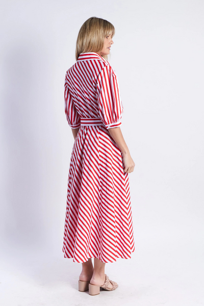 Bianca Dress Red Stripe