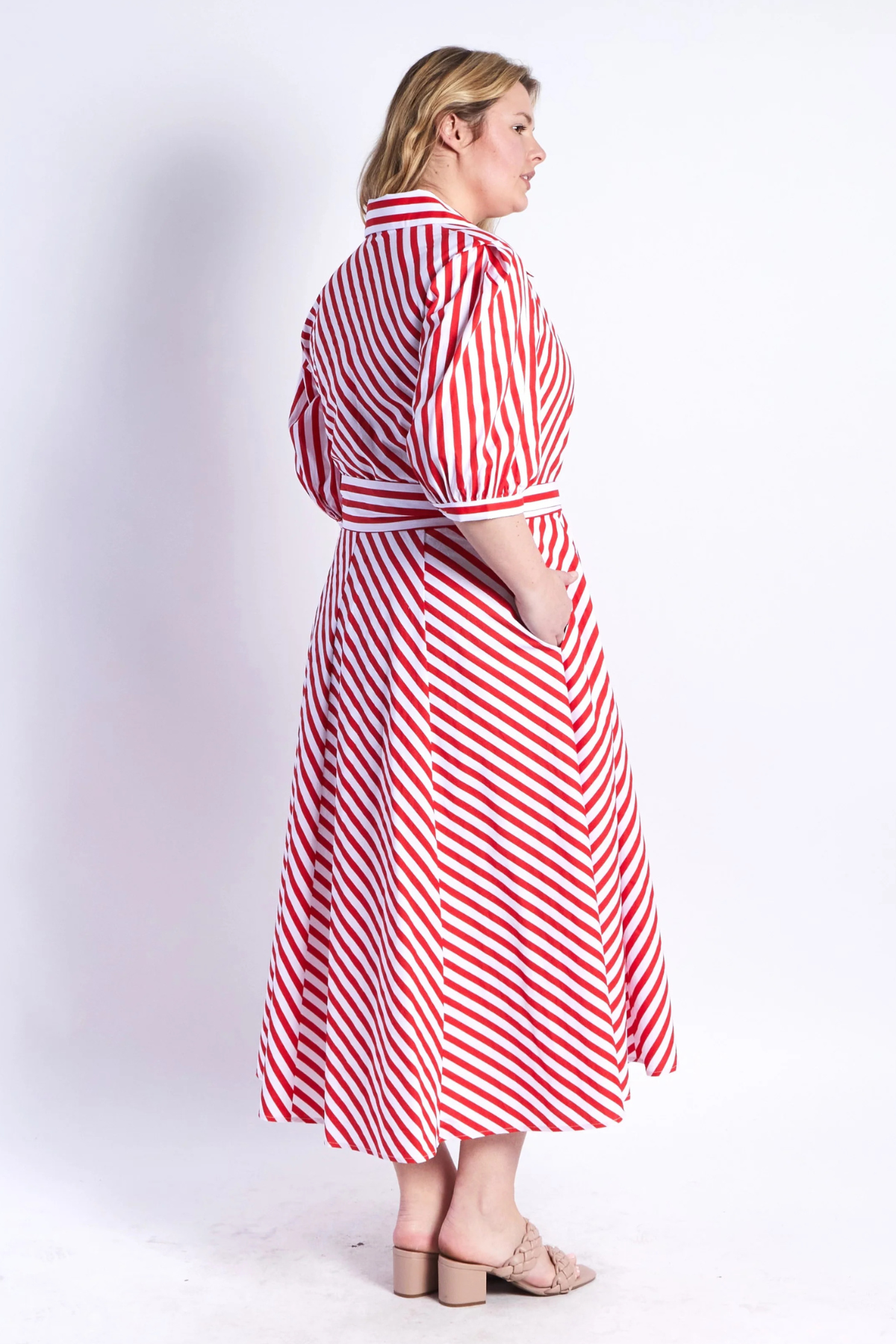 Bianca Dress Red Stripe