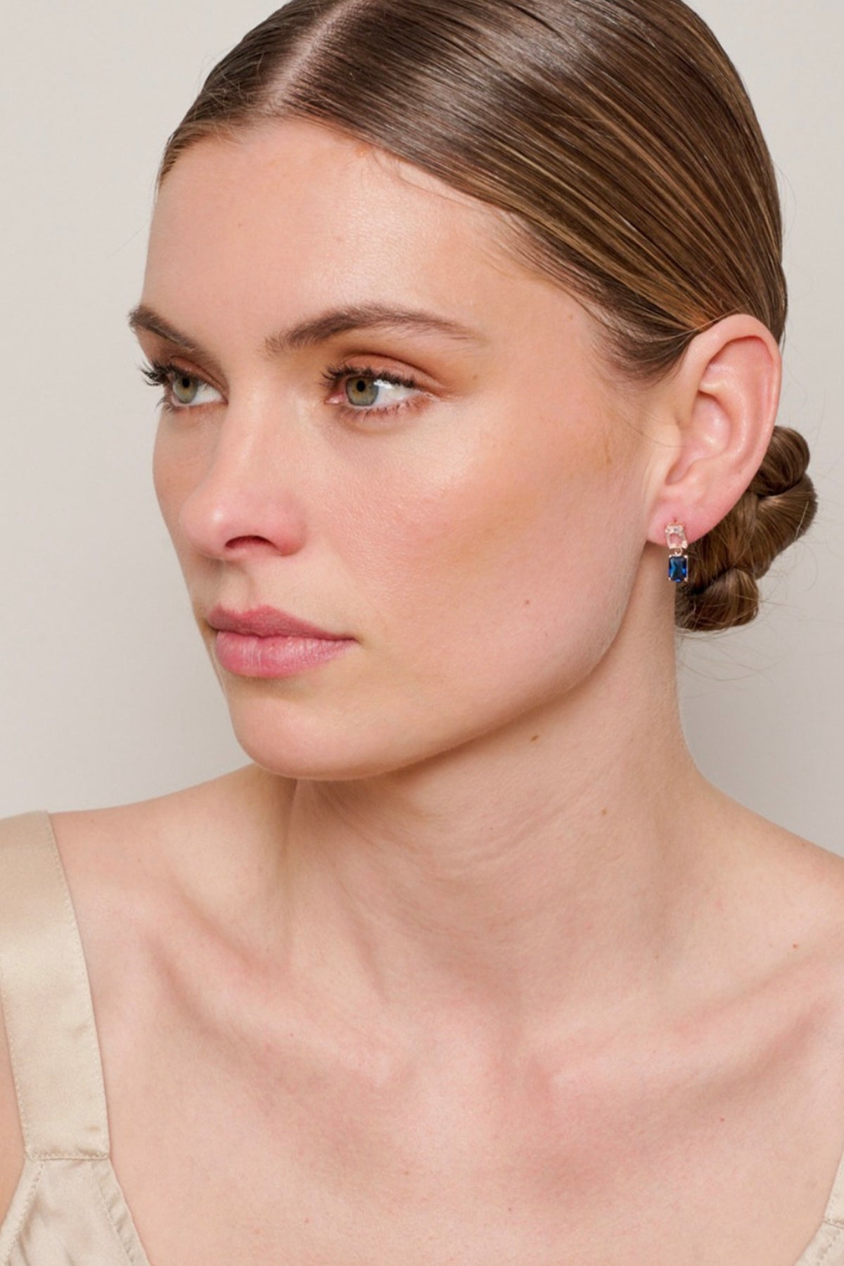 Blue Crystal Clara Earring