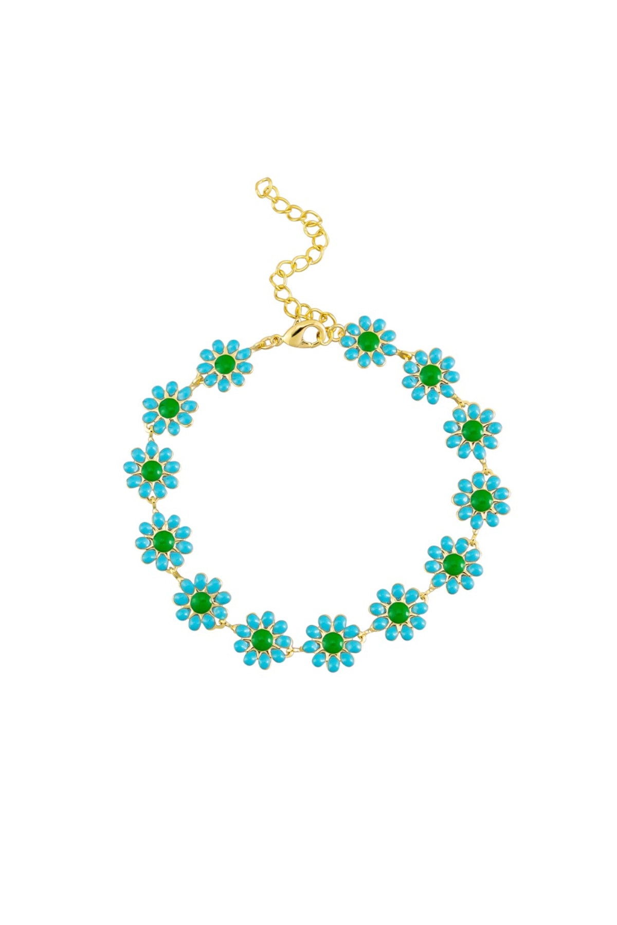 Blue Daisy Garden Bracelet