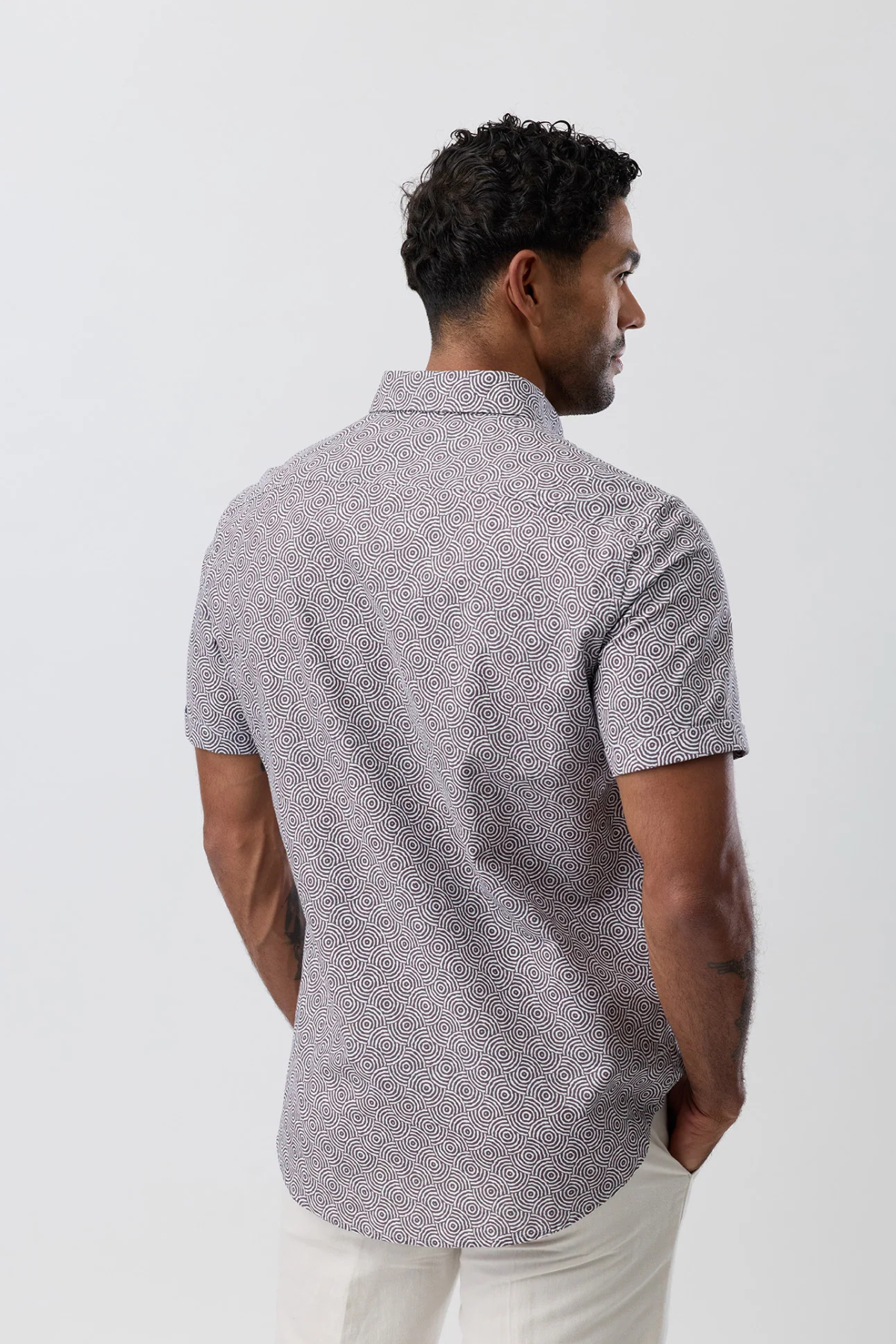 Casual Shirt Short Sleeve Brown