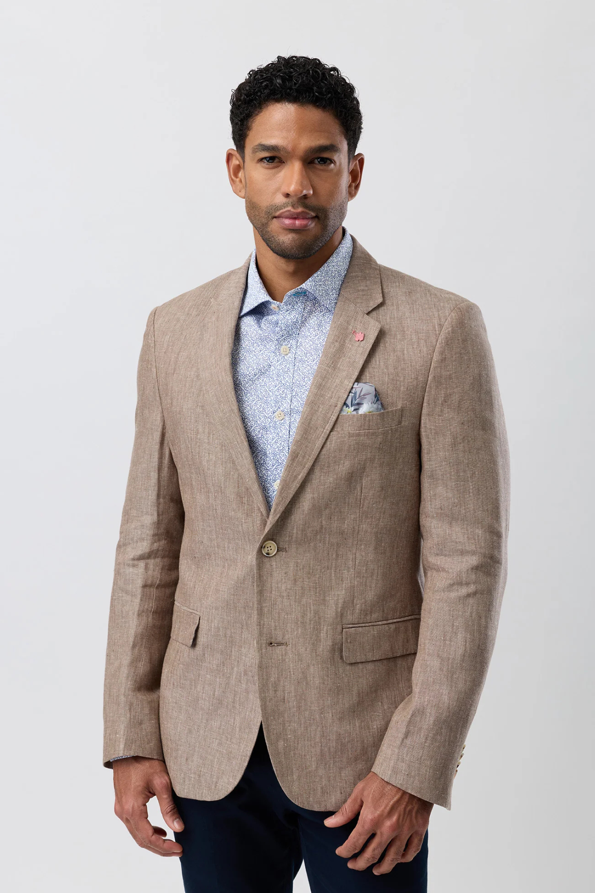 Twin Button Blazer Bark