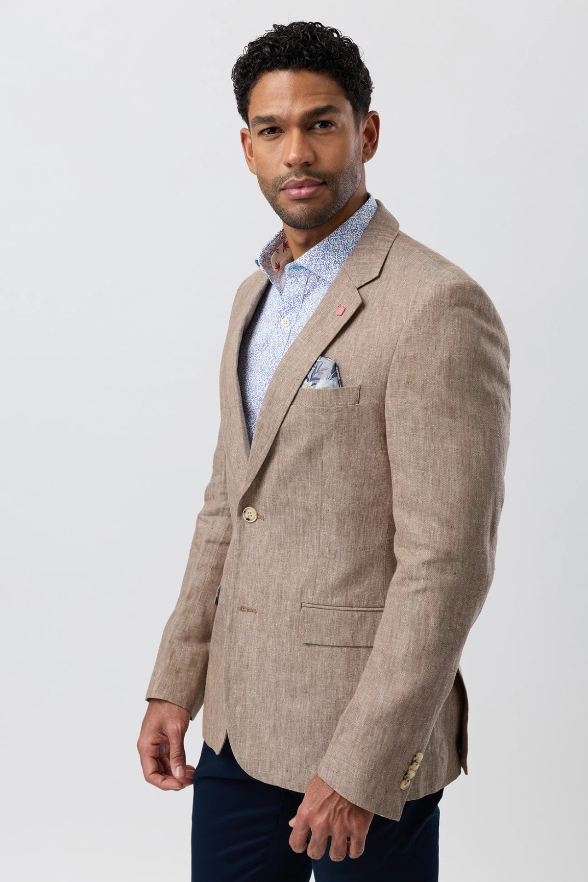 Twin Button Blazer Bark