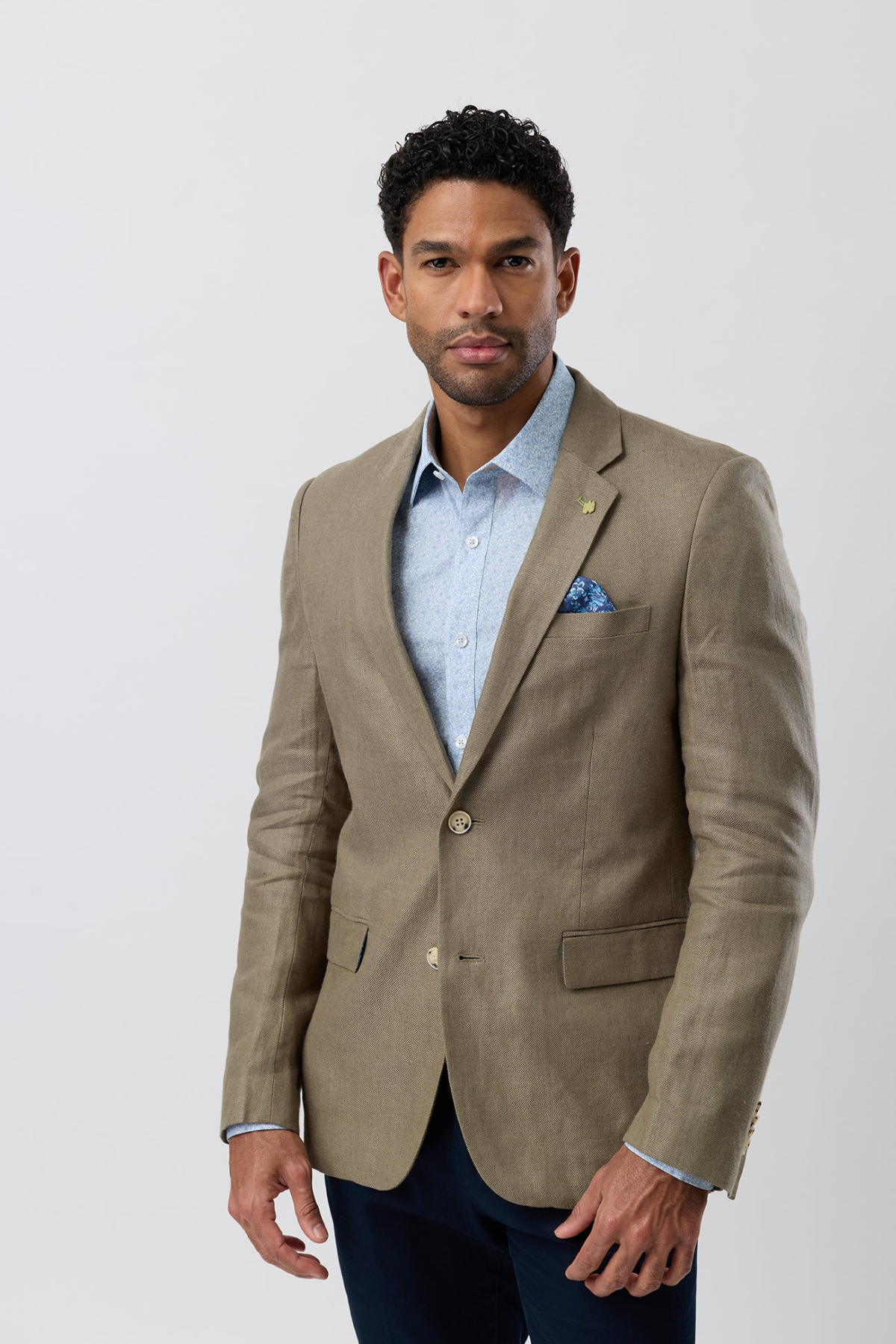 Twin Button Blazer Olive