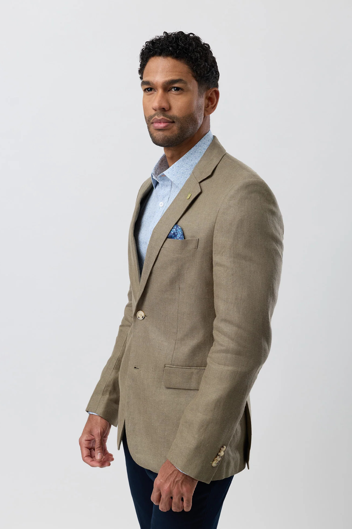 Twin Button Blazer Olive