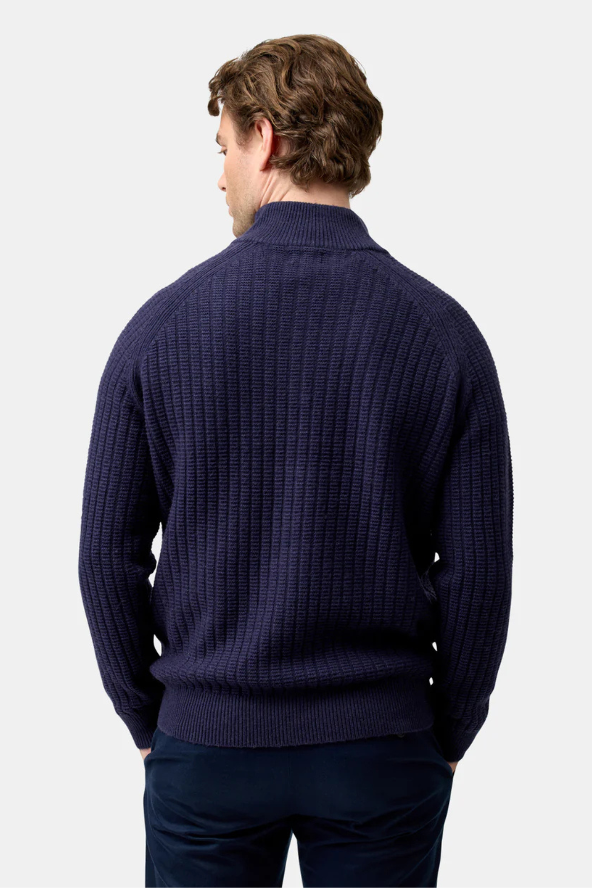 Half Zipped Knit Navy