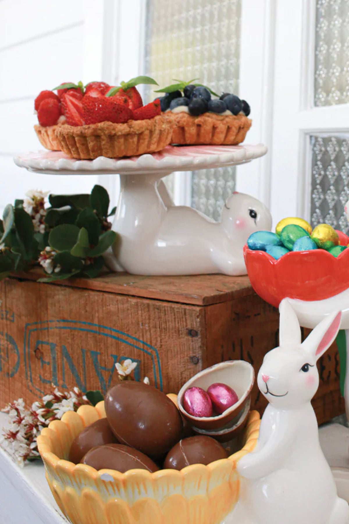 Bunny cake stand best sale