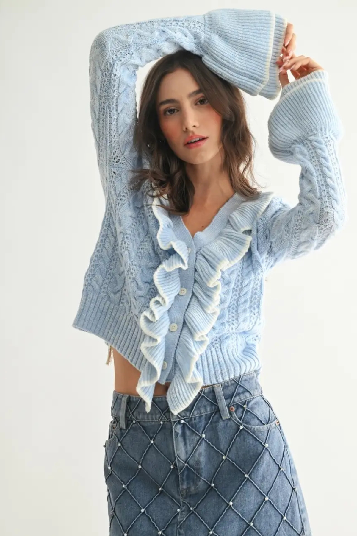Camellia Ruffle Cardigan