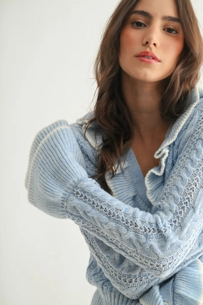Camellia Ruffle Cardigan