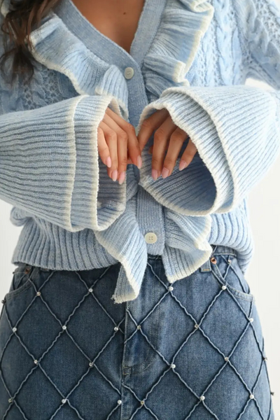 Camellia Ruffle Cardigan