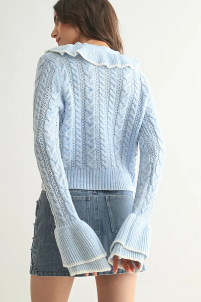 Camellia Ruffle Cardigan