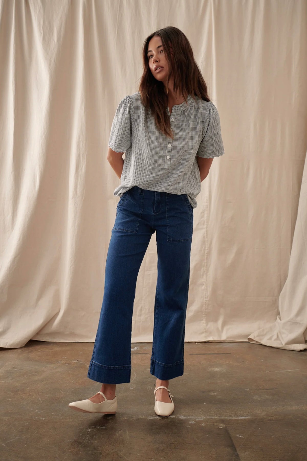 Celeste Pant Mid West Blue