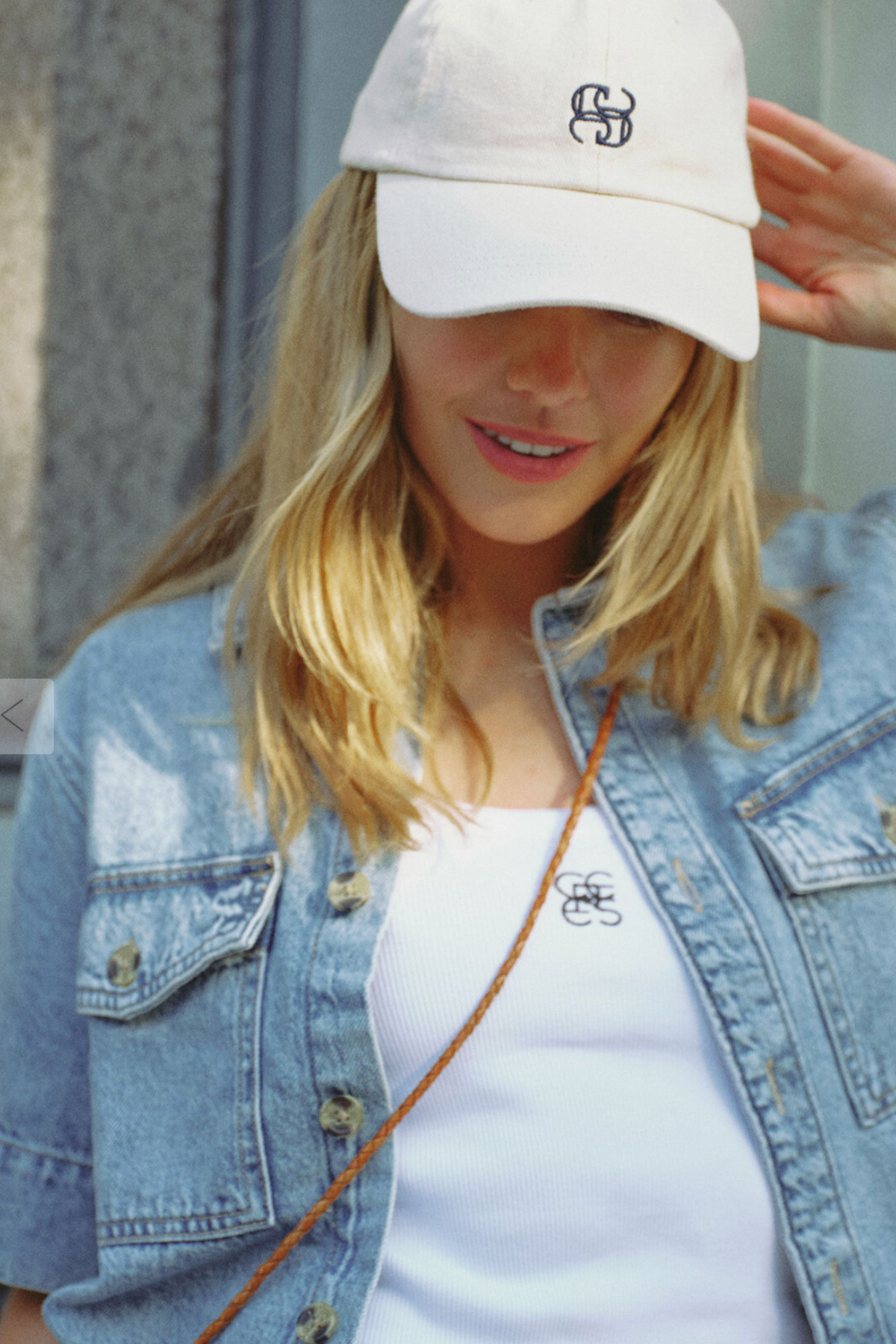 Ceres Monogram Cap Ecru