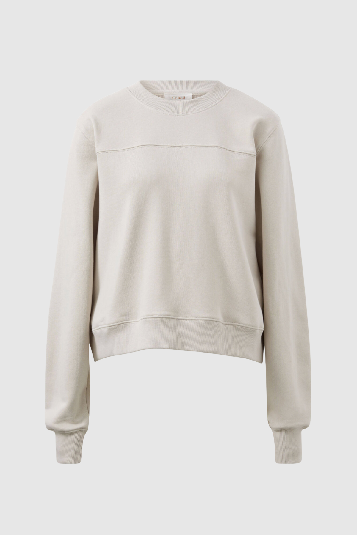 Seamed Fleece Top Almond