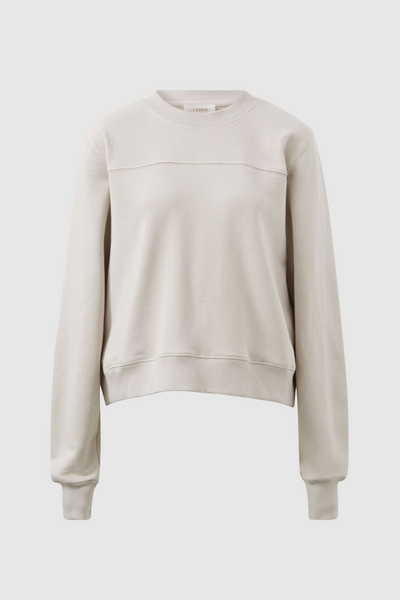 Seamed Fleece Top Almond