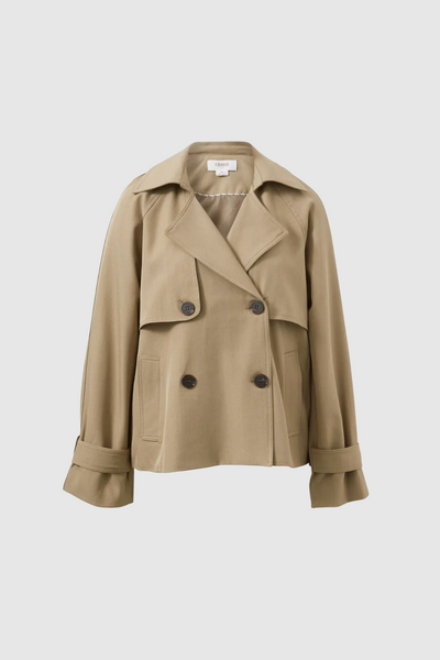 Short Trench Coat Taupe