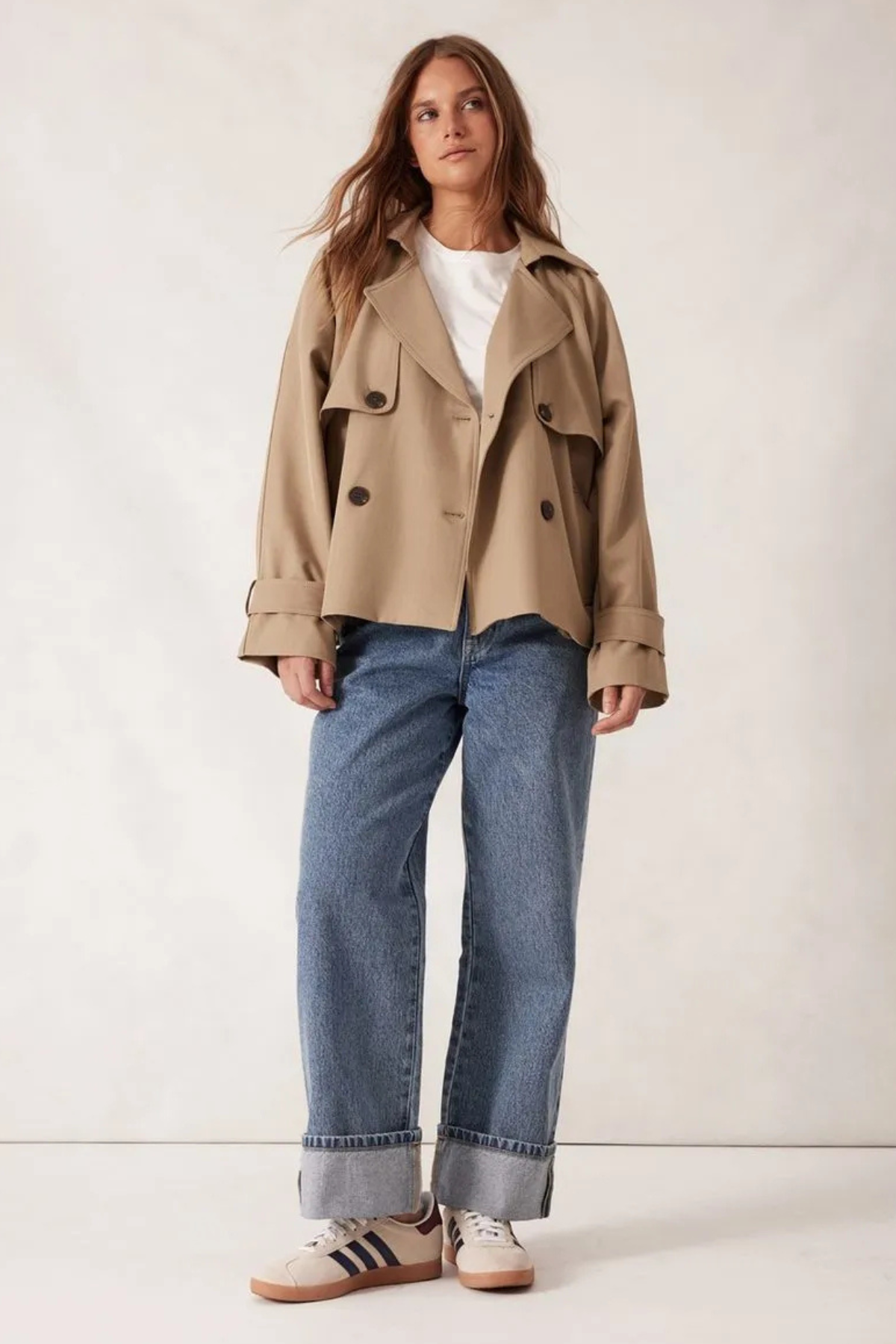 Short Trench Coat Taupe
