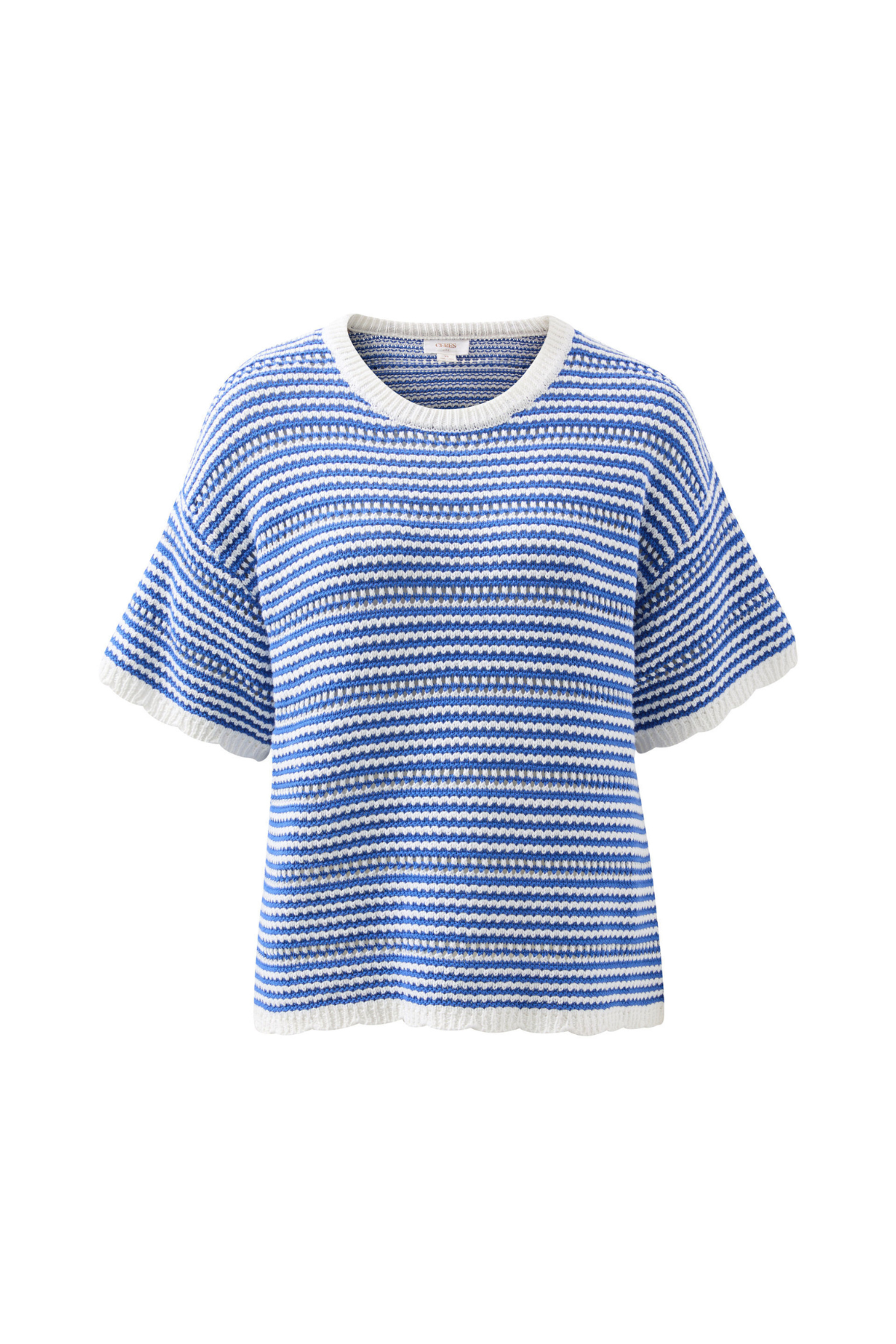 Nina Boxy Knit Tee Summer Blue
