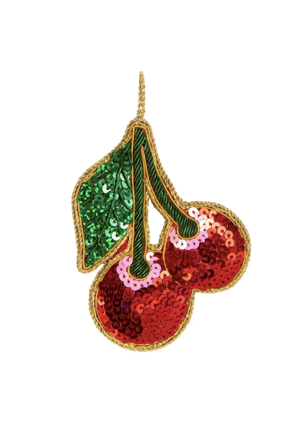 Cherry-licious Sequin Tree Decoration