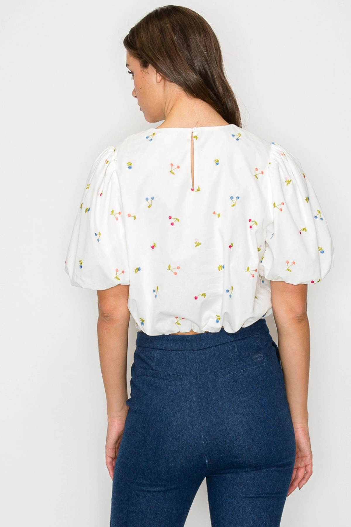 Cherry Cherry Crop Top With Bow