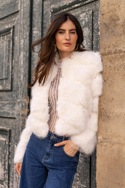 Céline Short Faux Fur Jacket