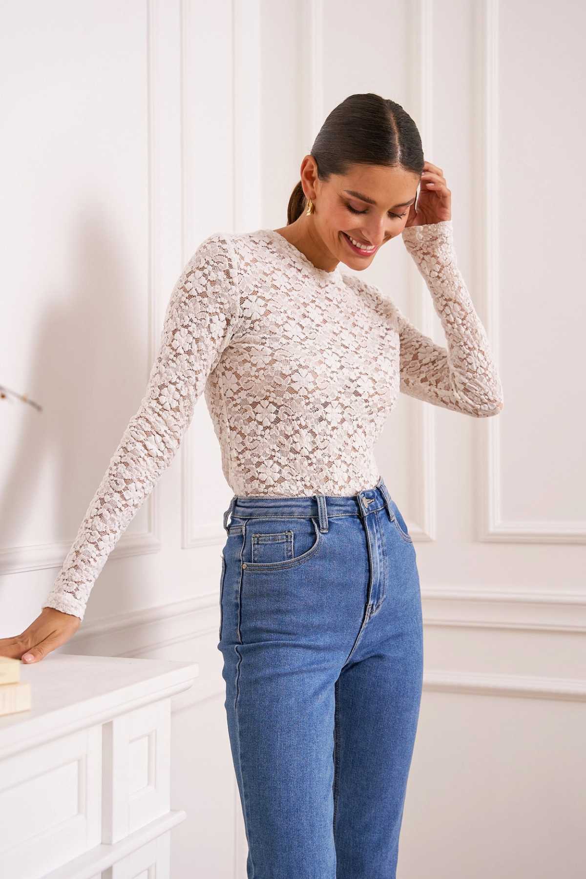 Lace Long Sleeve Top