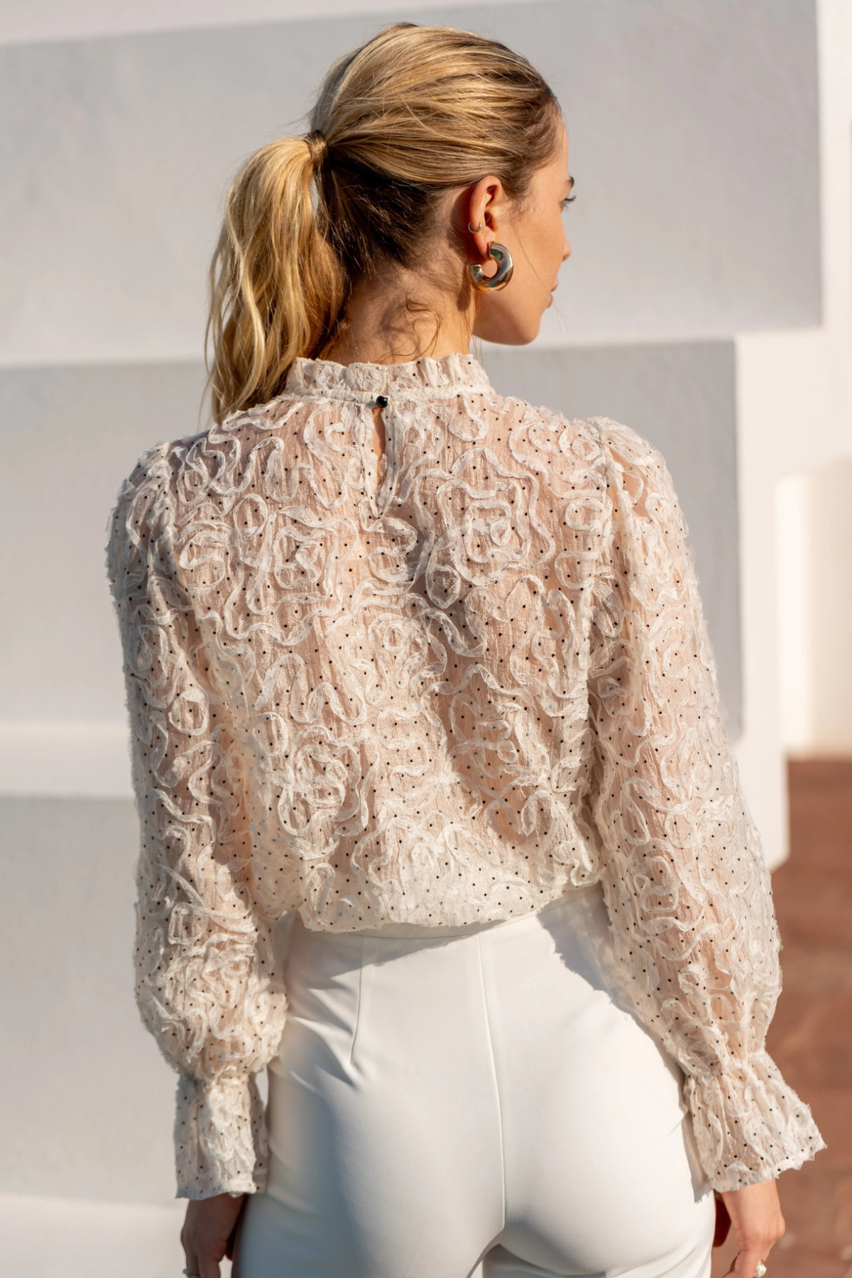 Plumetis Lace Blouse