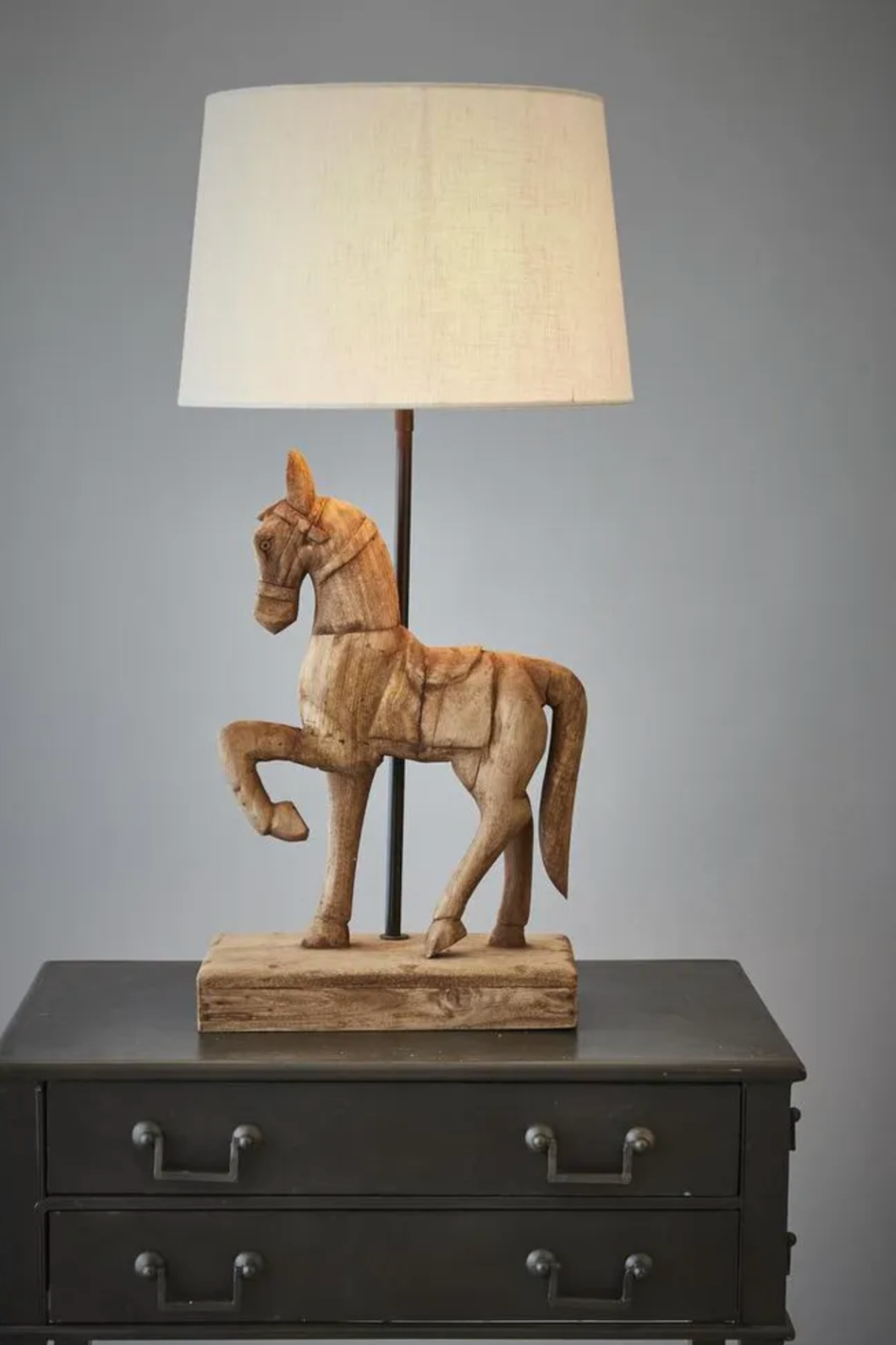 Clyde Wooden Horse Table Lamp