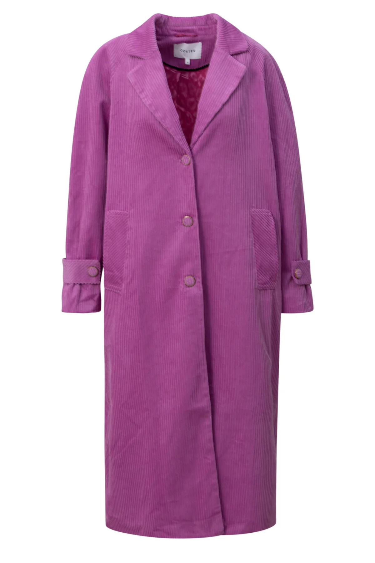 Corduroy Coat Deep Rose