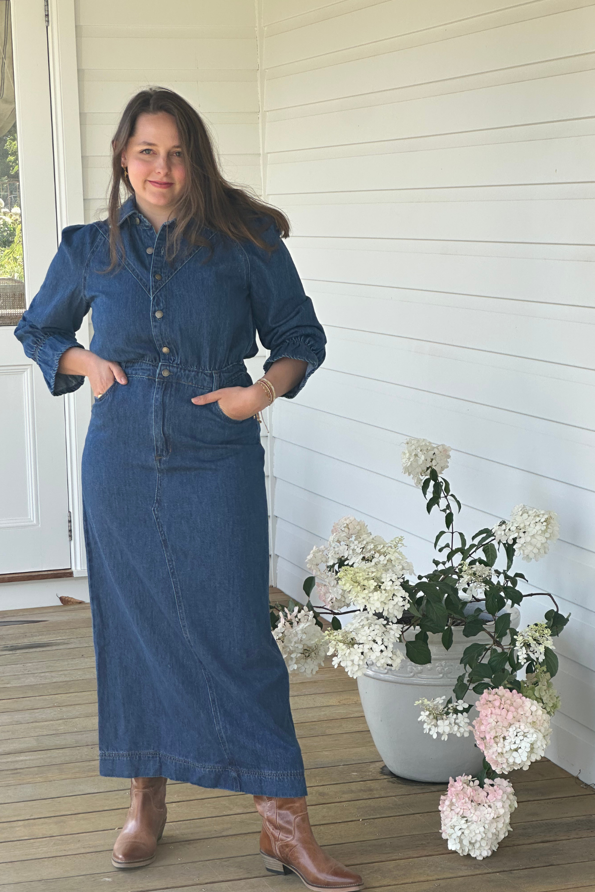 Jolene Denim Maxi Dress