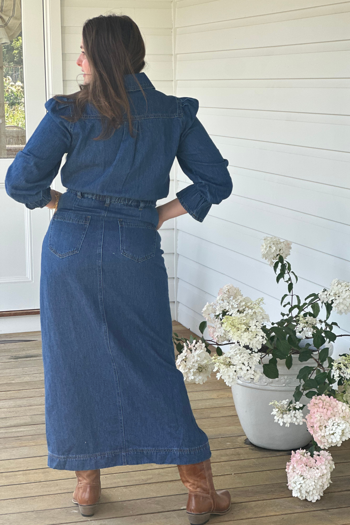 Jolene Denim Maxi Dress