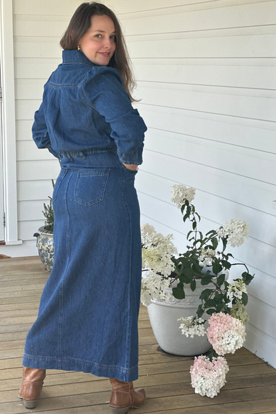 Jolene Denim Maxi Dress