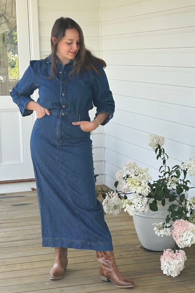 Jolene Denim Maxi Dress