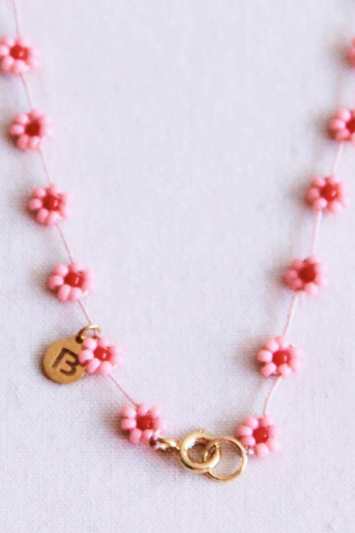Daisy Flower Necklace Pink