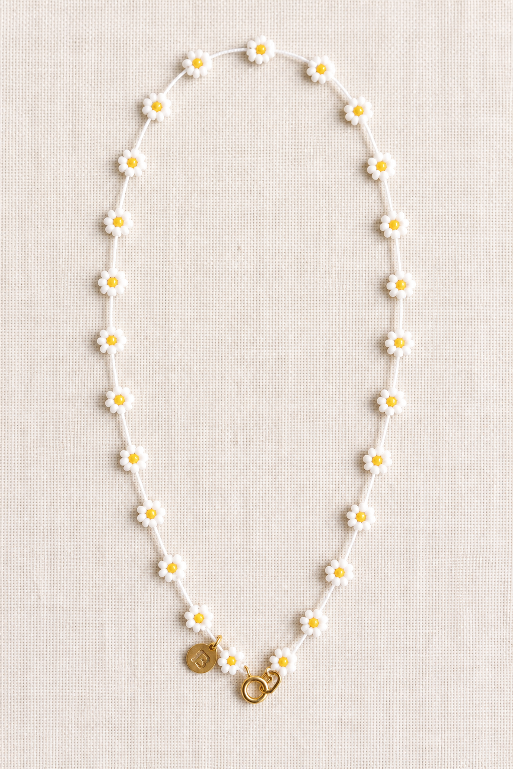 Daisy Flower Necklace White