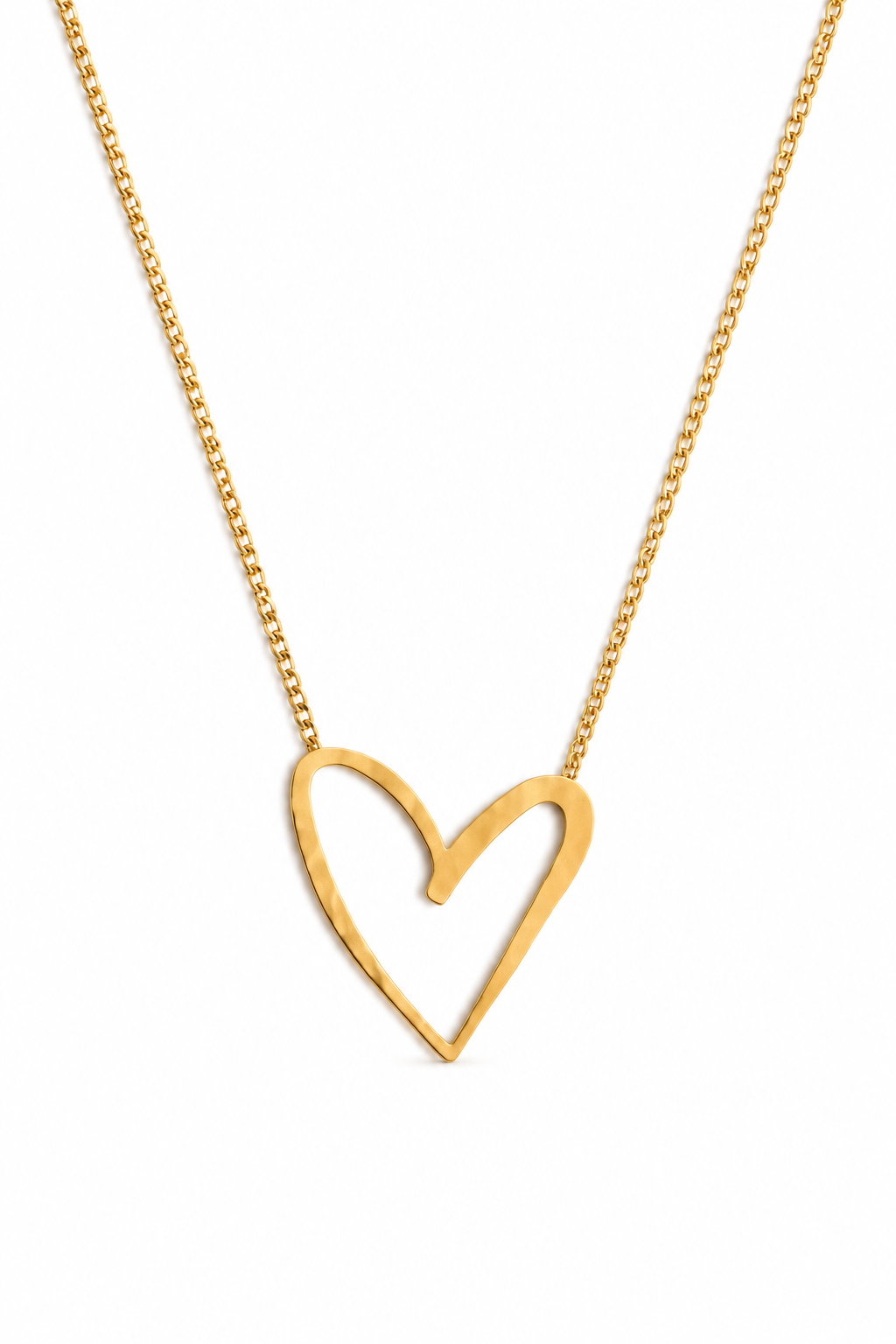 Delicate Necklace Open Heart