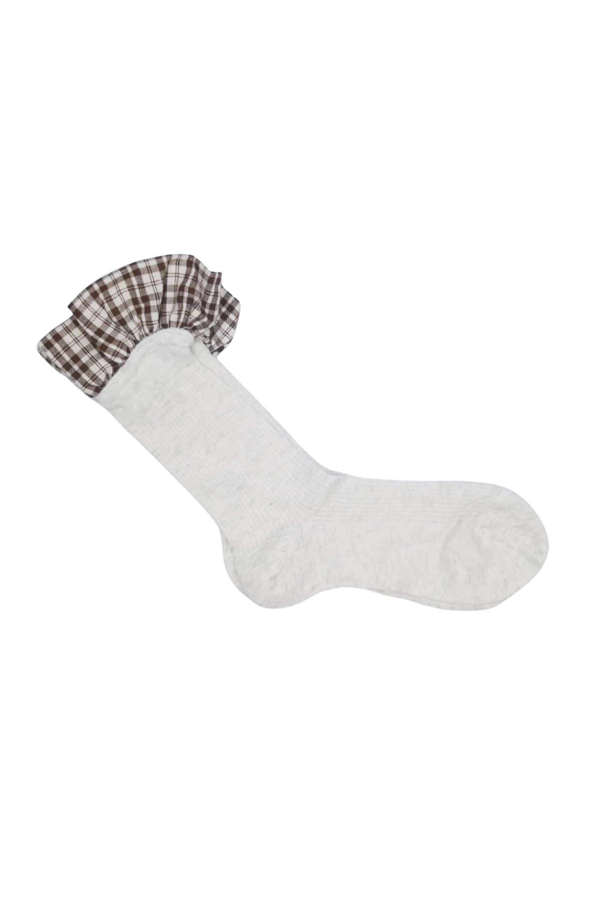 Preppy Plaid Socks Chocolate